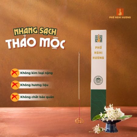 Nhang Sạch Thảo Mộc An Lành 30cm   Hộp 75G