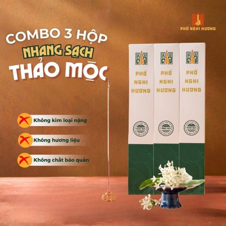 Nhang Sạch Thảo Mộc An Lành 30cm   Hộp 75G