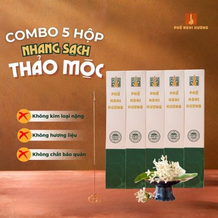 Nhang Sạch Thảo Mộc An Lành 30cm   Hộp 75G