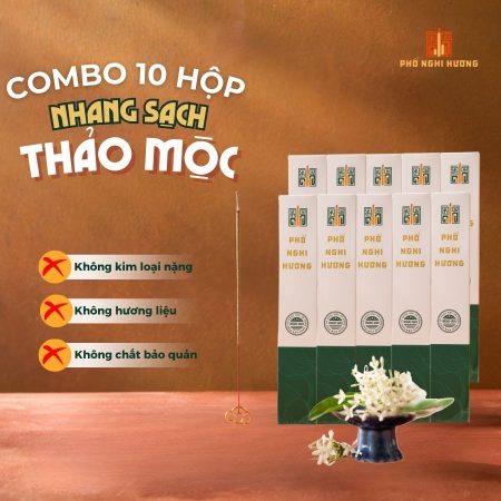 Nhang Sạch Thảo Mộc An Lành 30cm   Hộp 75G