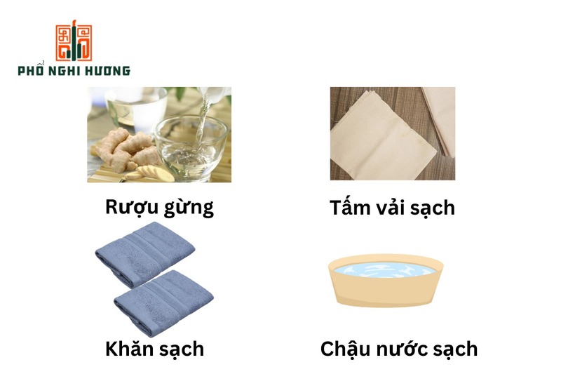 Các vật dụng dọn chân nhang